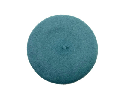 Wool Beret in Seafoam Green