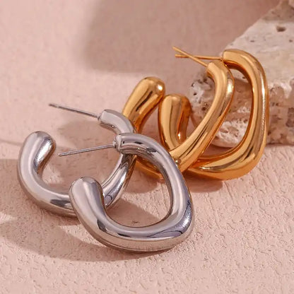 Lucia Earrings - Hollow Statement Hoop Earring