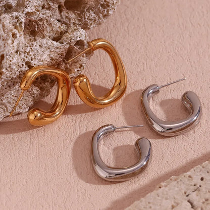 Lucia Earrings - Hollow Statement Hoop Earring