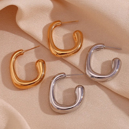 Lucia Earrings - Hollow Statement Hoop Earring