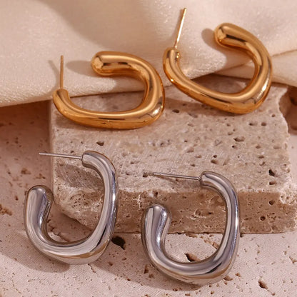 Lucia Earrings - Hollow Statement Hoop Earring