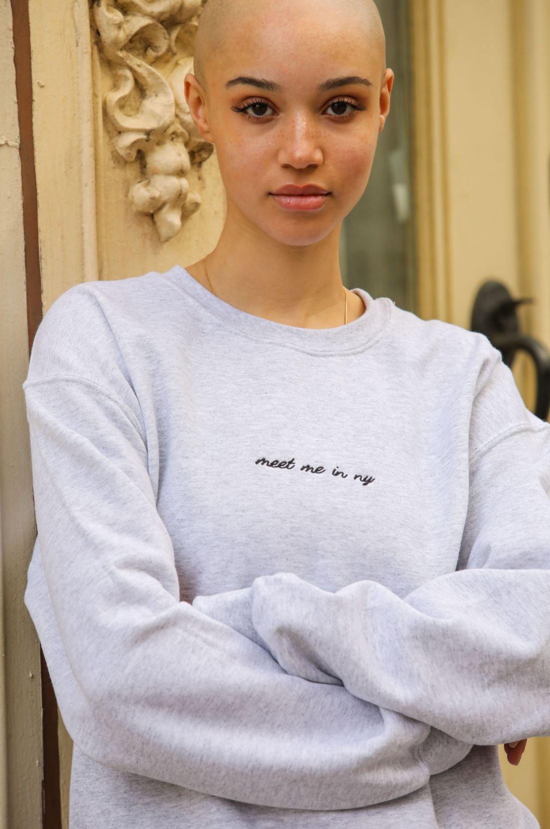 Meet Me in NY Embroidered Sweatshirt