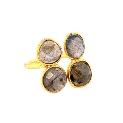 Quatre Colorful Gemstone 4 Stone Ring | Gold