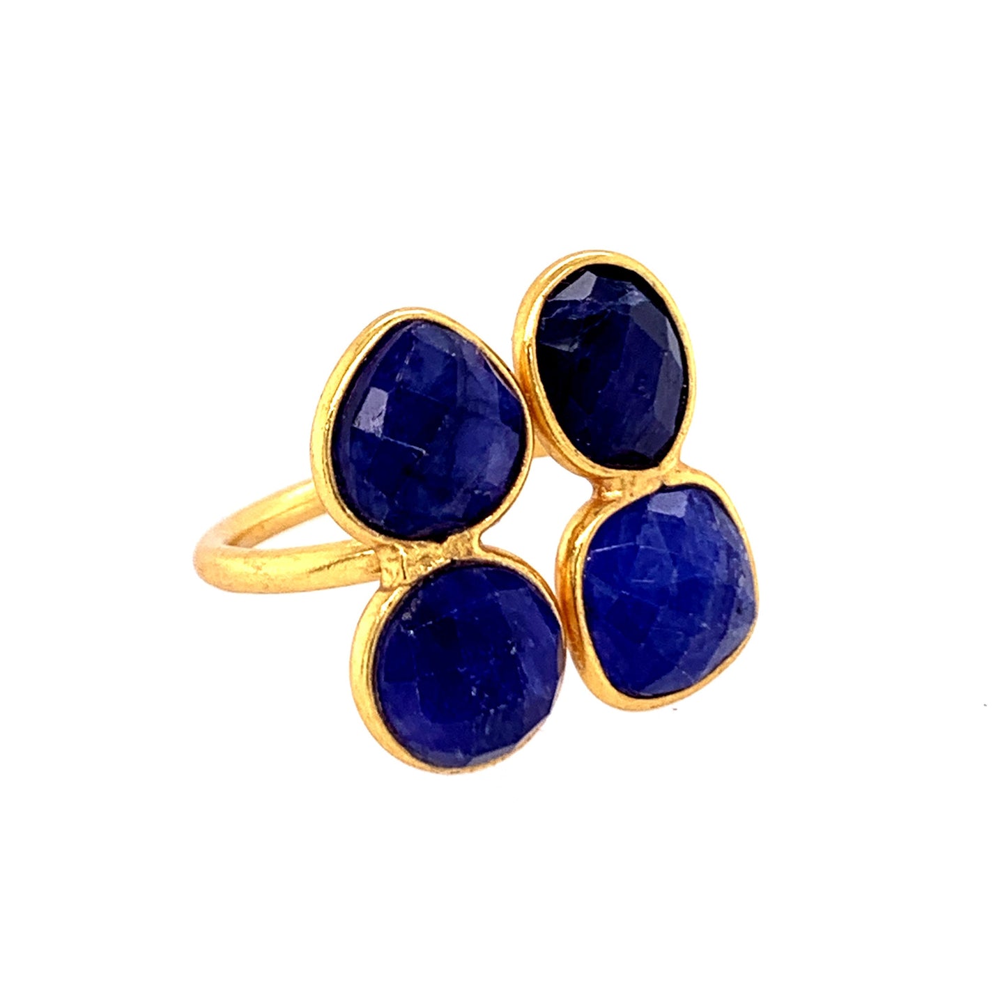 Quatre Colorful Gemstone 4 Stone Ring | Gold