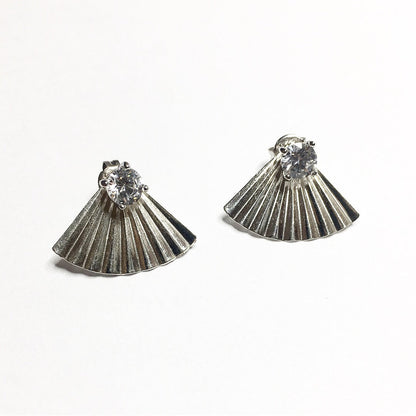 Secret Fan Ear Jacket stud earrings